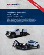 Single Pivot Hook Hoists:  9k - 13k lbs.