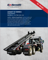 Legacy (U-Series) "Trough Mount" (TM) Roll-Off Cable Hoist:  CA-TM-22 & 24