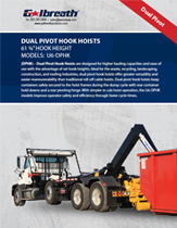 Dual Pivot Hook Hoists:  60k lbs.